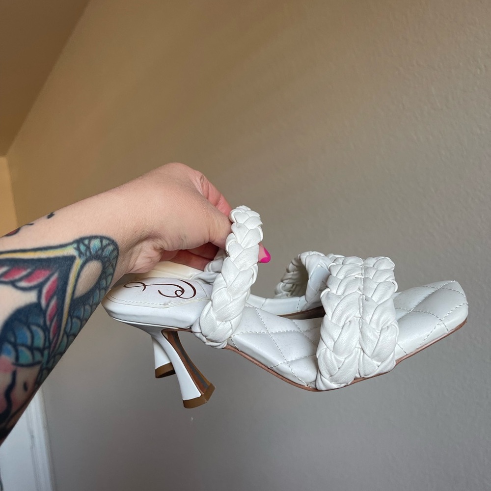 SAME EDELMAN white heels